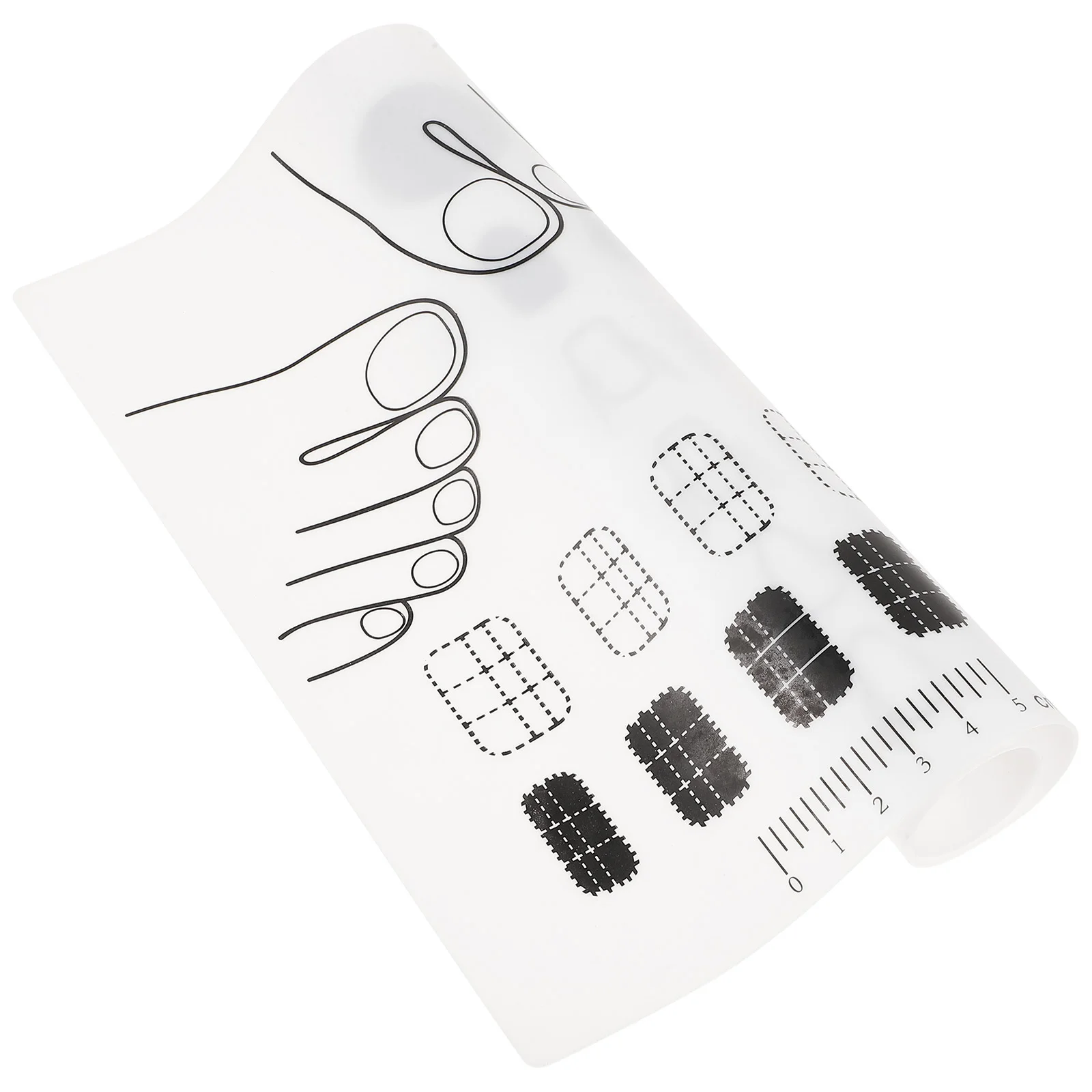 Tappetino per timbratura per nail art in silicone tipo B bianco Tappetino per manicure Tappetino per pratica smalto per unghie Piastra per timbratura Adesivo Guida Strumenti di trasferimento