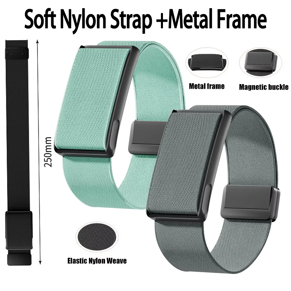 Comfortable Bracelet For Amazfit Helio Magnetic Elastic Nylon Strap +Metal Frame For Amazfit Helio Replacement Breathable Band