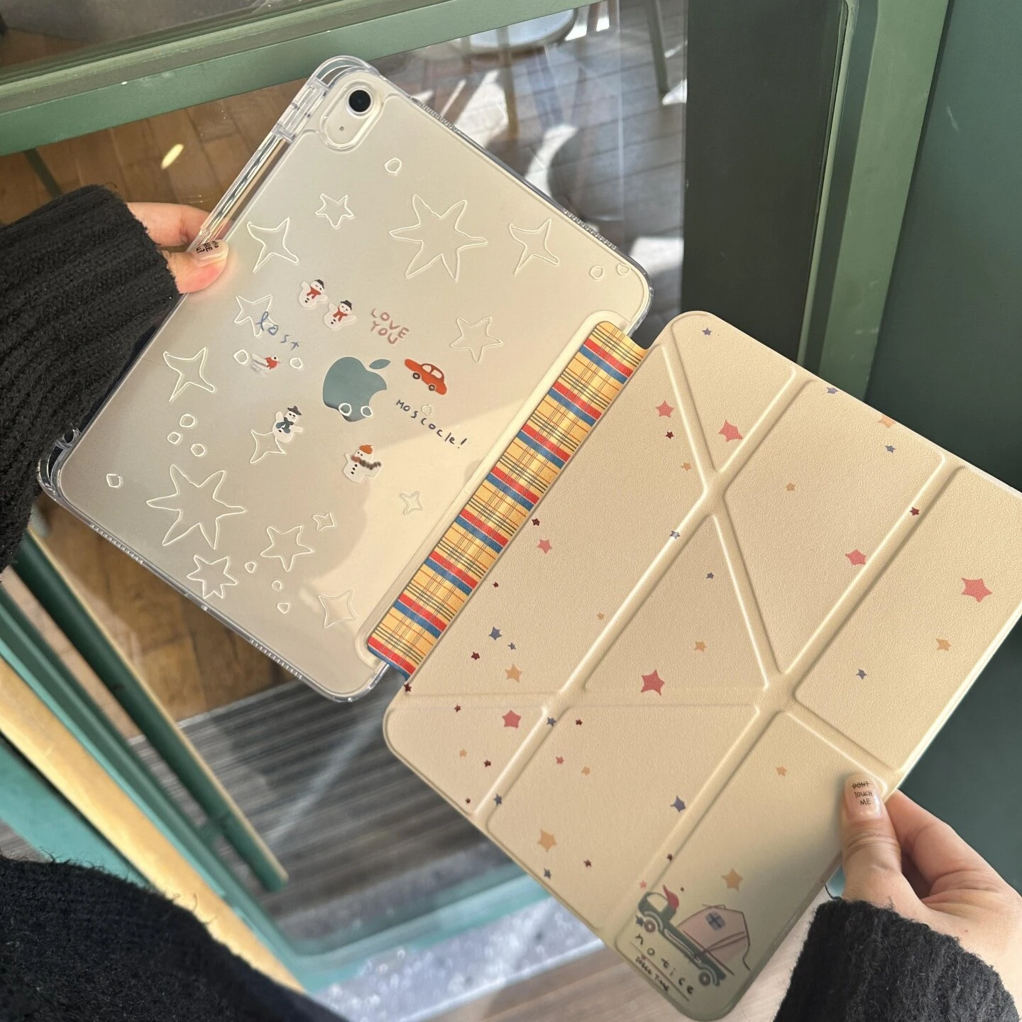 Stars Snowman Pattern New Tablet Case For iPad Pro 11 12.9in 13 M4 9.7 10.2 5/6th 7/8/9 10 11th MINI 6 7 Air 1 2 5 6 7 Case