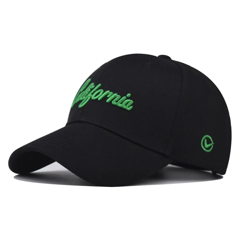 New Mens Baseball Cap 3d California Embroidery Dad Hat Green Snapback Caps Kpop Women Streetwear Sunhat Hip Hop Hats 여름모자 남성용