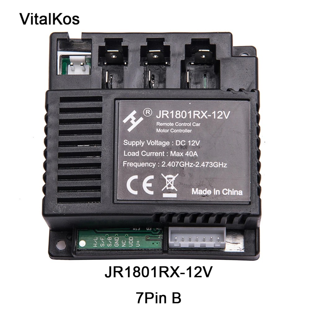 VitalKos JR1801RX-12V telecomando e ricevitore (opzionale) di auto elettrica per bambini Bluetooth Ride On parti di ricambio per auto