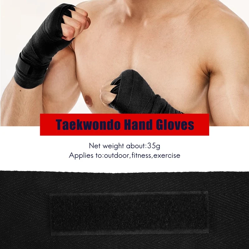 1 Pc 2.5M Eslatic Cotton Sports Strap Boxing Bandage For Sanda Muay Thai Mma Taekwondo Hand Gloves Wraps