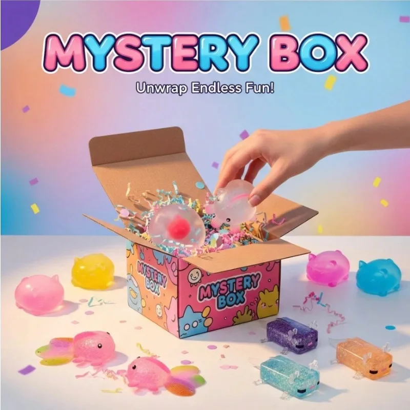 

Single Mystery Squishy Toy Box Lovely Mixed Shapes Soft Sensory Stress Relief Cute Surprise Gift Pack