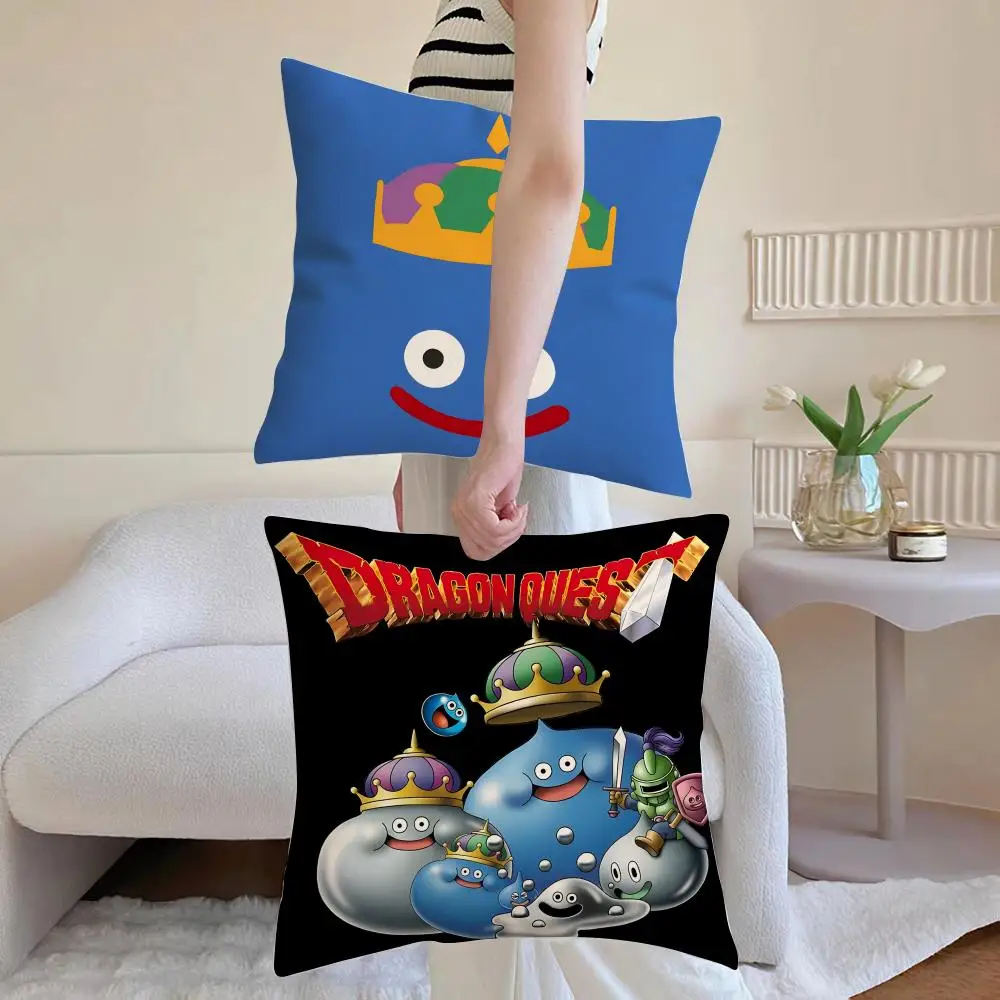 Game Dragon Quest: Rocket Slime Cushion Cover Breathable Linen Pillowcase Summer Odorless Eco-Friendly Invisible Zipper Washable