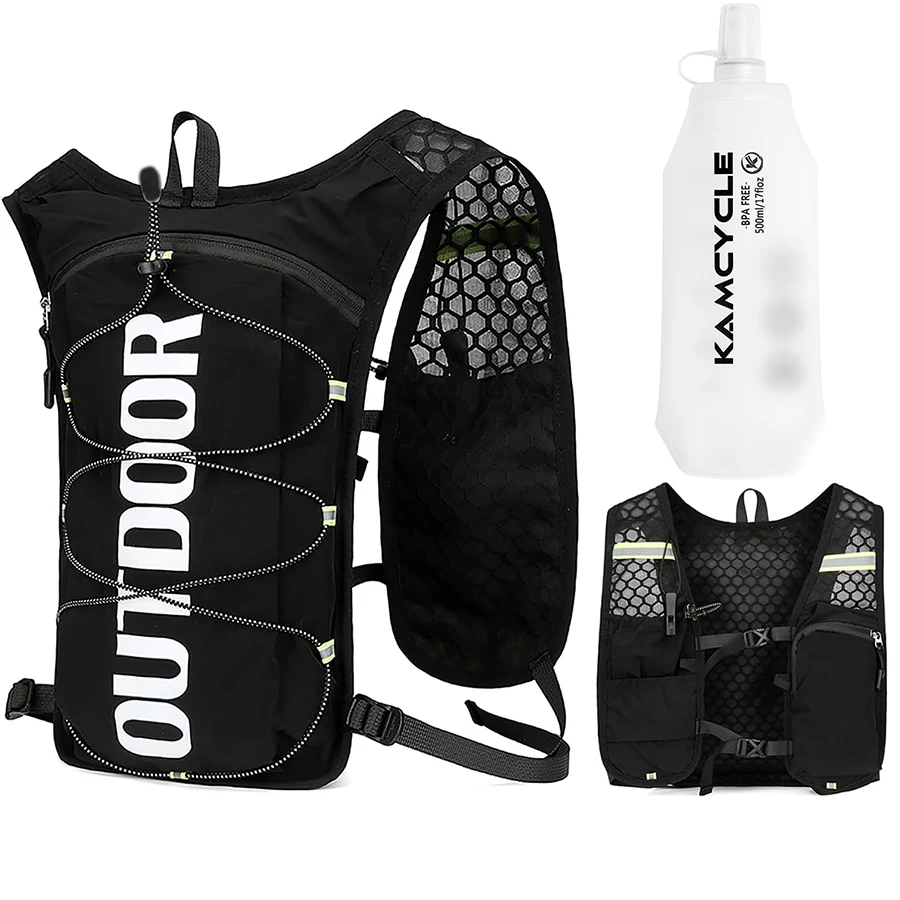 

Running Backpack Lightweight Running Vest with 500ml Soft Flask, Camel Backpacks Hiking Running Marathon Trailrunning Cycling