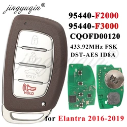 jingyuqin zdalny inteligentny Keyless dla Hyundai Elantra 2016 2017 2018 kluczyk samochodowy 433 MHz Fsk 8A CHIP CQOFD00120 95440-F2000 95440-F3000