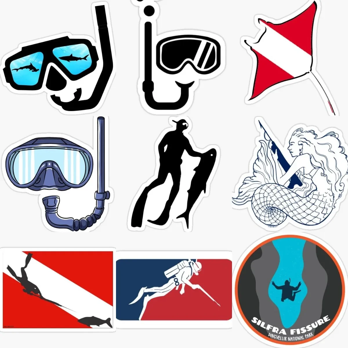 

Scuba Diving Diver Flag Sticker Car Window Motorcycle Bicycle Accessories Camper Truck Van Wall Glass Helmet Decal Waterproof