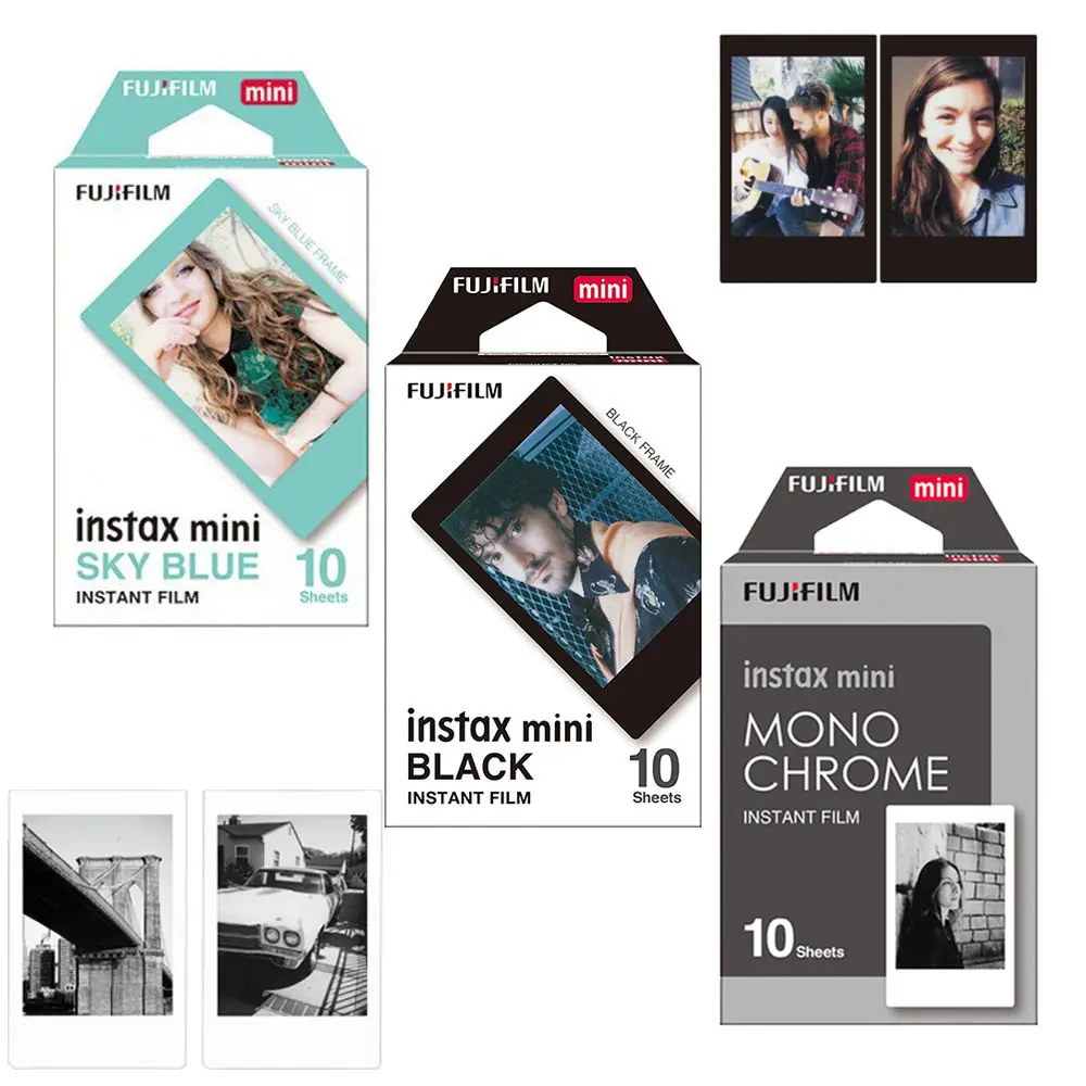 10 folhas fujifilm instax mini 11 filme de papel fotográfico para fuji instax mini 99 12 9 8 7 + 40 se 50 90 evo câmera instantânea instax filme