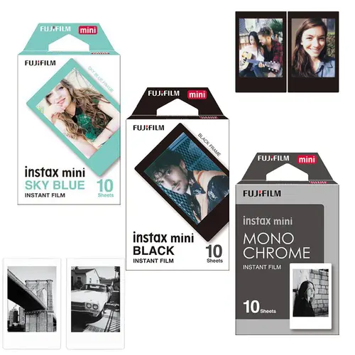 Imagen 2 del producto 10 hojas de papel fotográfico Fujifilm Instax Mini 11 para Fuji Instax Mini 99 12 9 8 7 + 40 SE 50 90 Evo cámara instantánea película Instax
