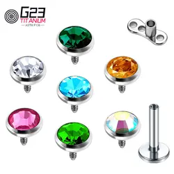 F136 Titanium Microdermal Surface Top Threaded Gem Ends Dermal Skin Diver Hide Medusa Accessories Piercing Body Jewelry