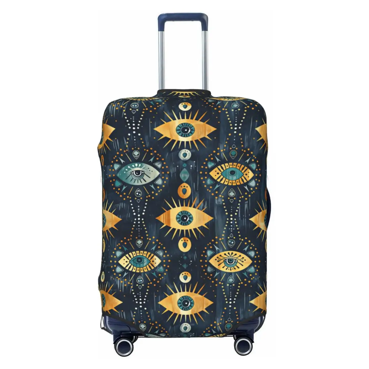 Celestial Evil Eye Bohemian Pattern Suitcase Cover Elastic Travel Luggage Covers for 18-32 inch