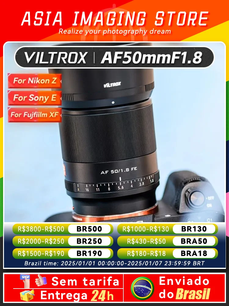 Viltrox AF 50mm F1.8  Auto Focus Large Aperture Full Frame Camera Lens for Sony A7 A7II A7III A7IV Nikon Z  Z6 II Z7 Z50 50 1.8