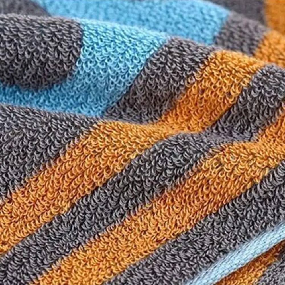2 Buah Handuk Mandi Bayi Motif Garis 30X60Cm Handuk Wajah Anak-anak Mewah Tebal Handuk Tangan Katun Kartun Cepat Kering Anak