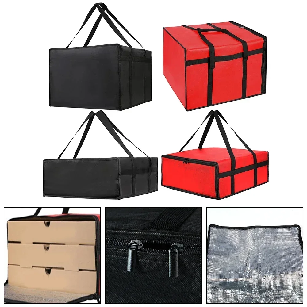 1pc Pizza Delivery Bag Non-woven Fabric Insulated Pizza Delivery Bags Grocery Food Bag Portable Bag Replacement Parts