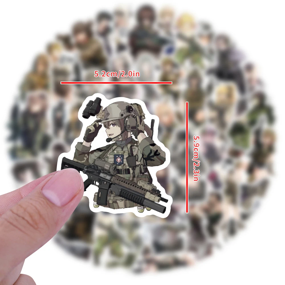 10/30/60PCS Cute Military War Cartoon Stickers DIY Trunk Bike Travel Luggage Guitar Laptop Graffiti Waterproof Sticker Toy