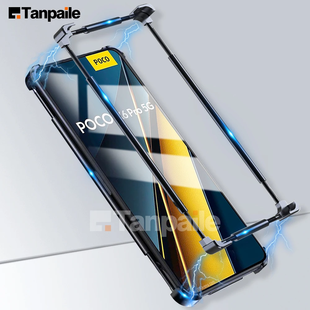 

Нержавеющий алюминиевый металлический бампер с рамкой для Redmi POCO X6 PRO Note 13 12, турбо-рамка, противоударная крышка замка