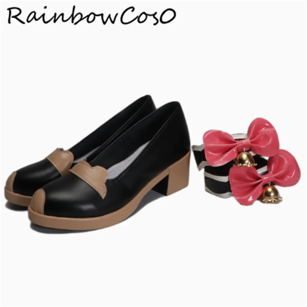 Xiangling Genshin Impact コスプレ靴ブーツゲームアニメパーティーハロウィン RainbowCos0 W4908