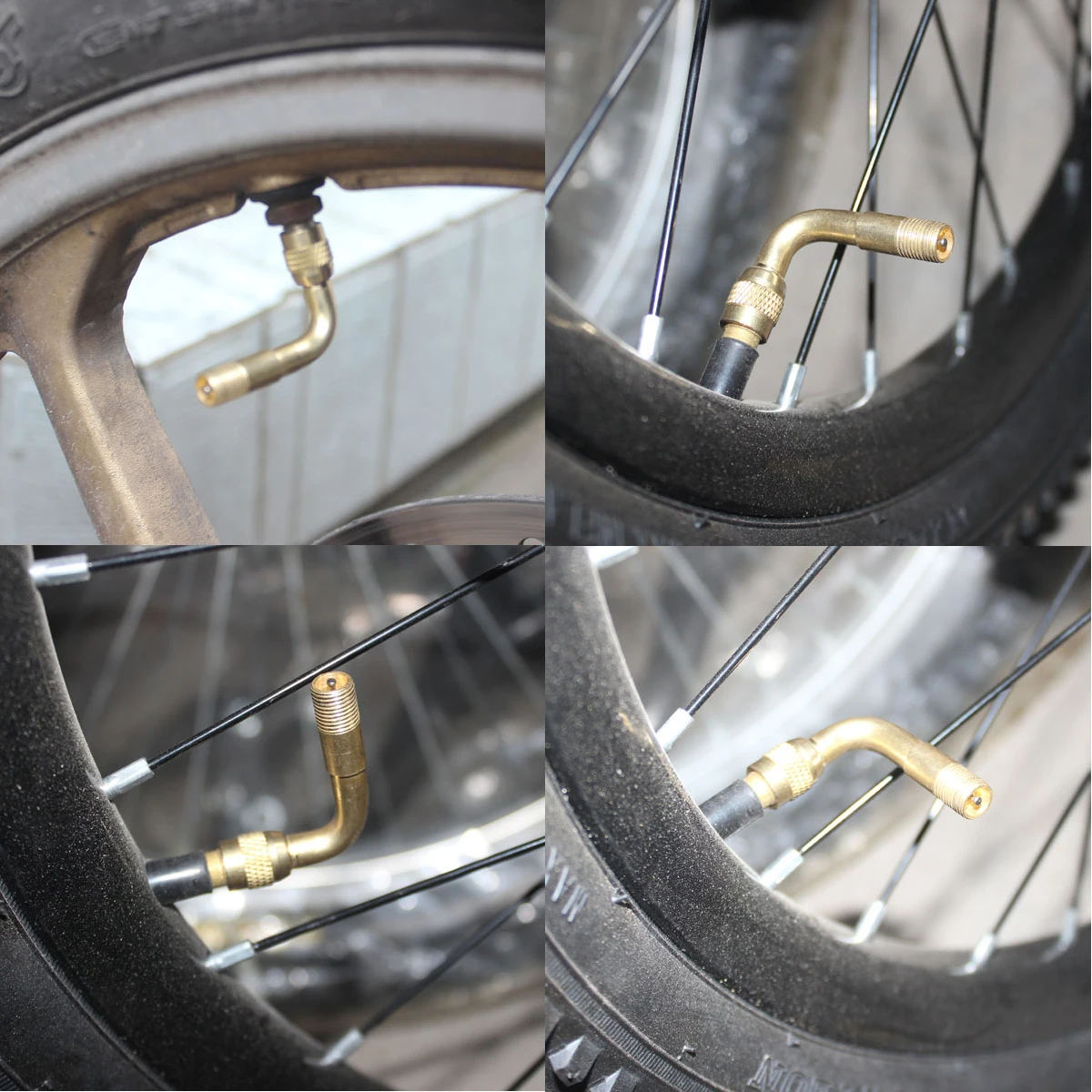 

90 Degree Brass Tyre Valve Extension Adapter Gold Color For Motorcycle Car Truck Rv Valve Core Included Bike Tire
