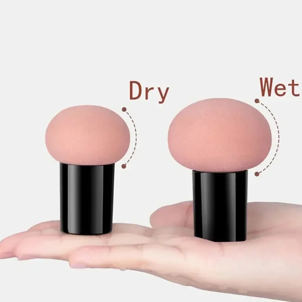 Spugna per trucco con testa di fungo Dry Wet Dual-use soffio di polvere cosmetico con custodia per manico creme per fondotinta professionali strumenti di bellezza