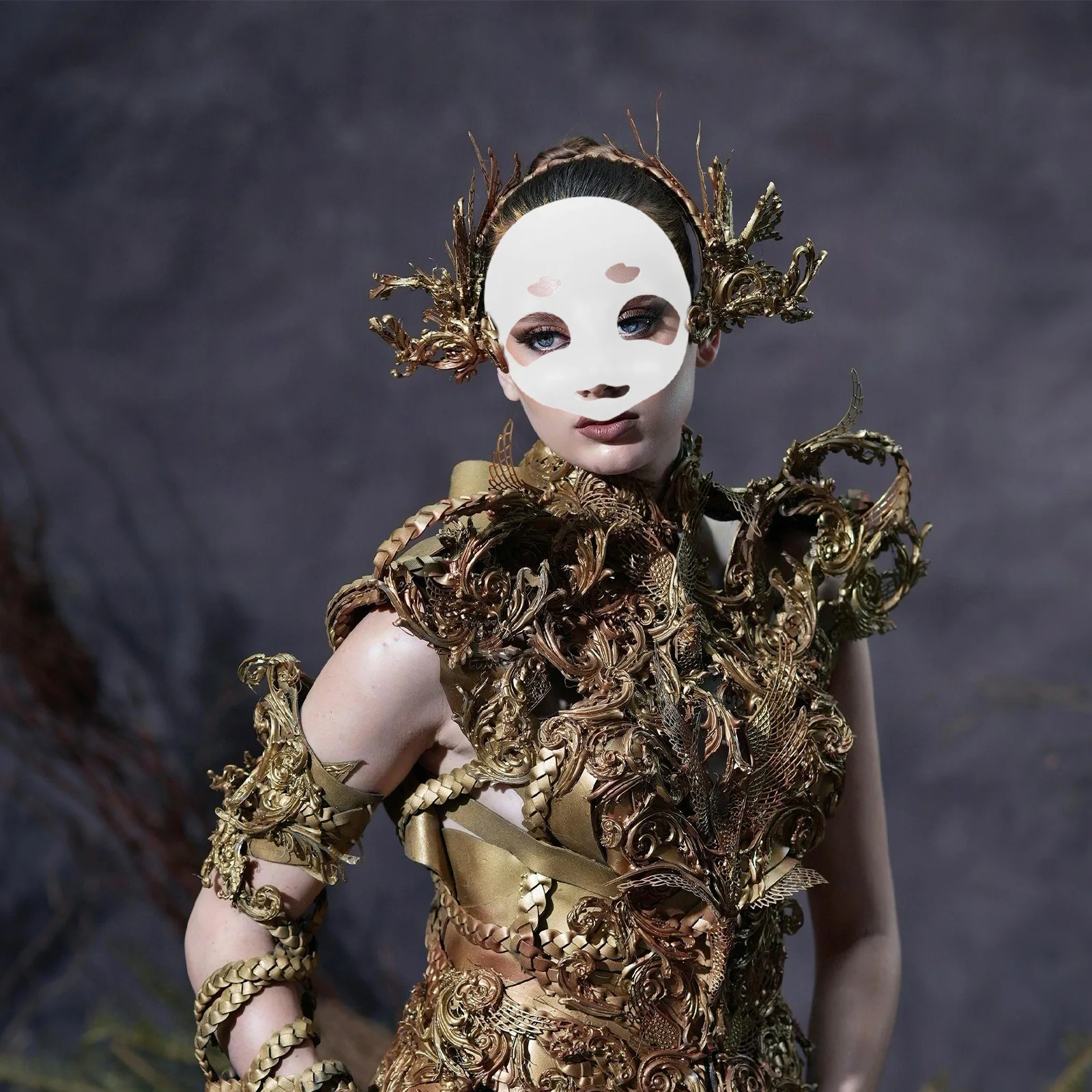 Biała Plastikowa Niepomalowana Maska na Głowę Fursuit DIY Kostium Zwierzęcy Akcesorium na Halloween Imprezę Cosplay Biała Maska Fursuit