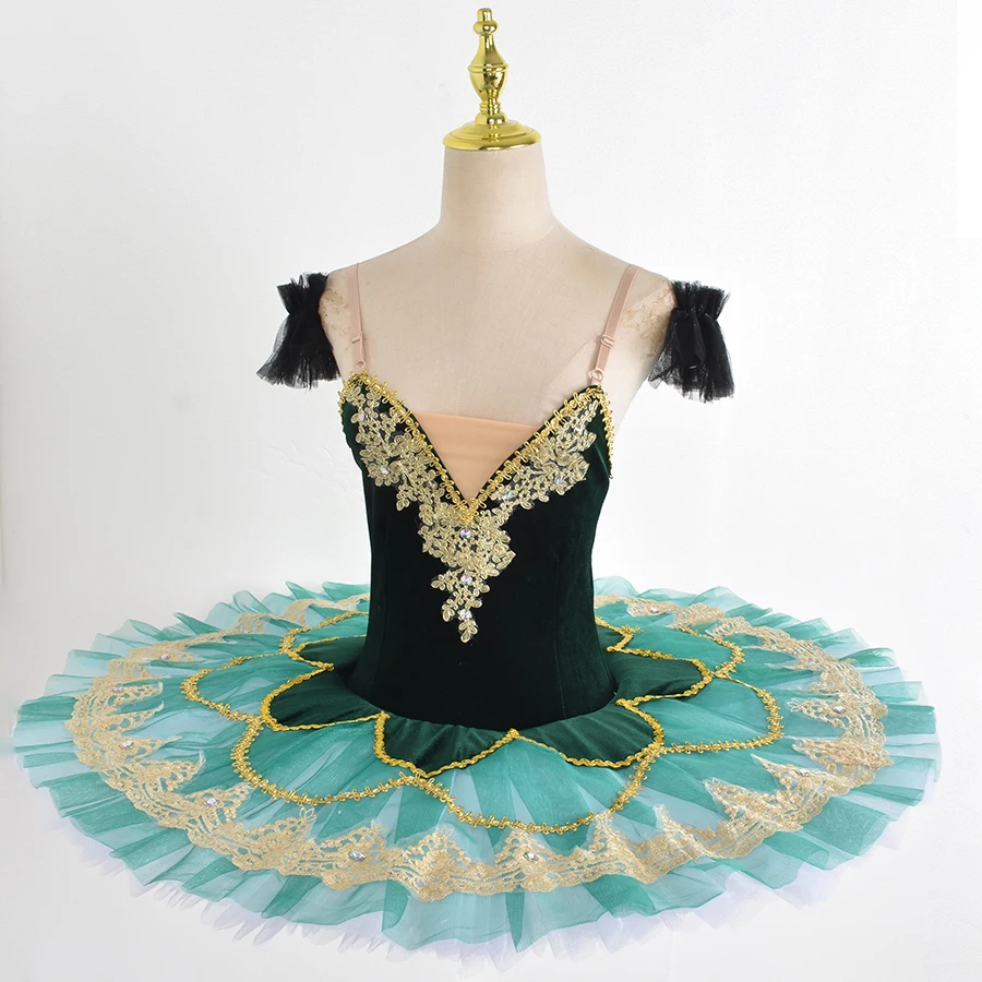 Kids Ballroom Clothing Sequined Flower Tutus Ballet Dress For Girl Modern Dance Tutu Dress Girls Ballet Princess Dress