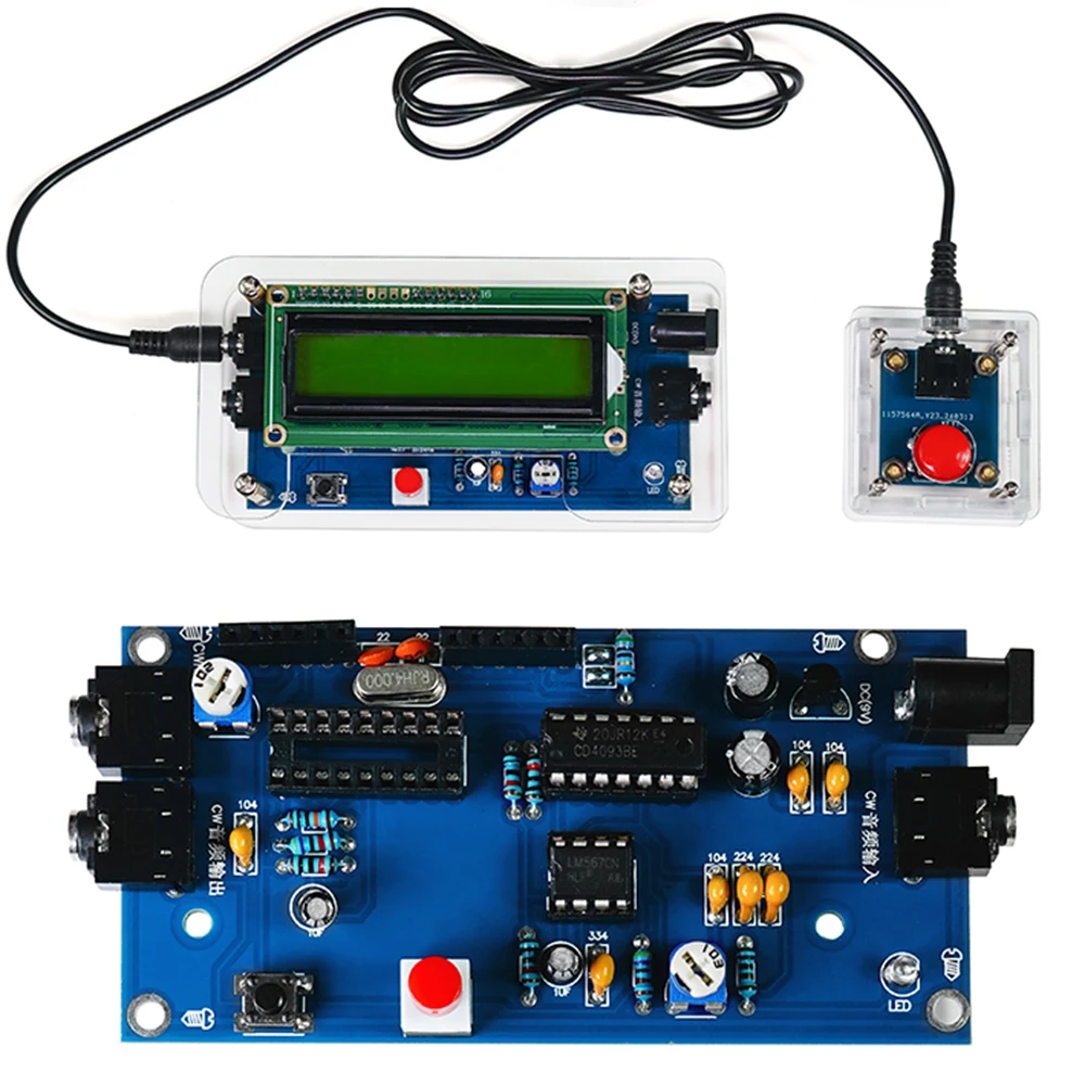 Imagem -05 - Rádio Presunto Módulo Essencial com Display Lcd cw Decodificador Leitor de Código Morse Translator Board Welding Practice Kits Acessório dc 9v