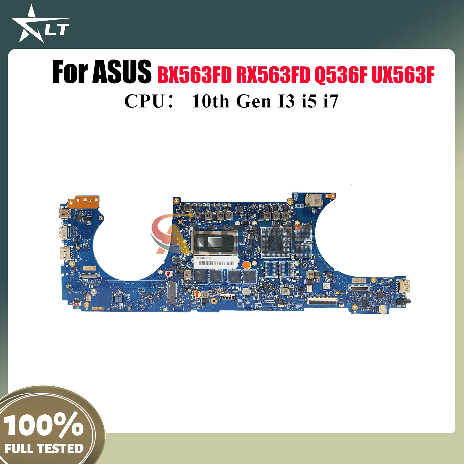 

UX563FA Laptop Motherboard For ASUS ZenBook UX563 UX56FA Q536FD BX563FD RX563FD UX56FD Notebook Mainboard With 10th Gen I3 i5 i7
