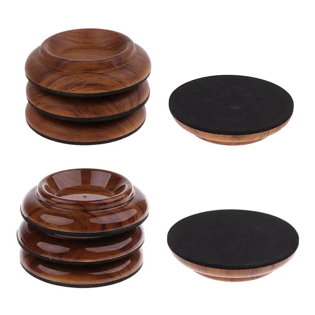Durable ABS Plastic Piano Caster Cups Furniture Round Wheel Caps Upright Grand Piano Parts for Carpets and Hardwood