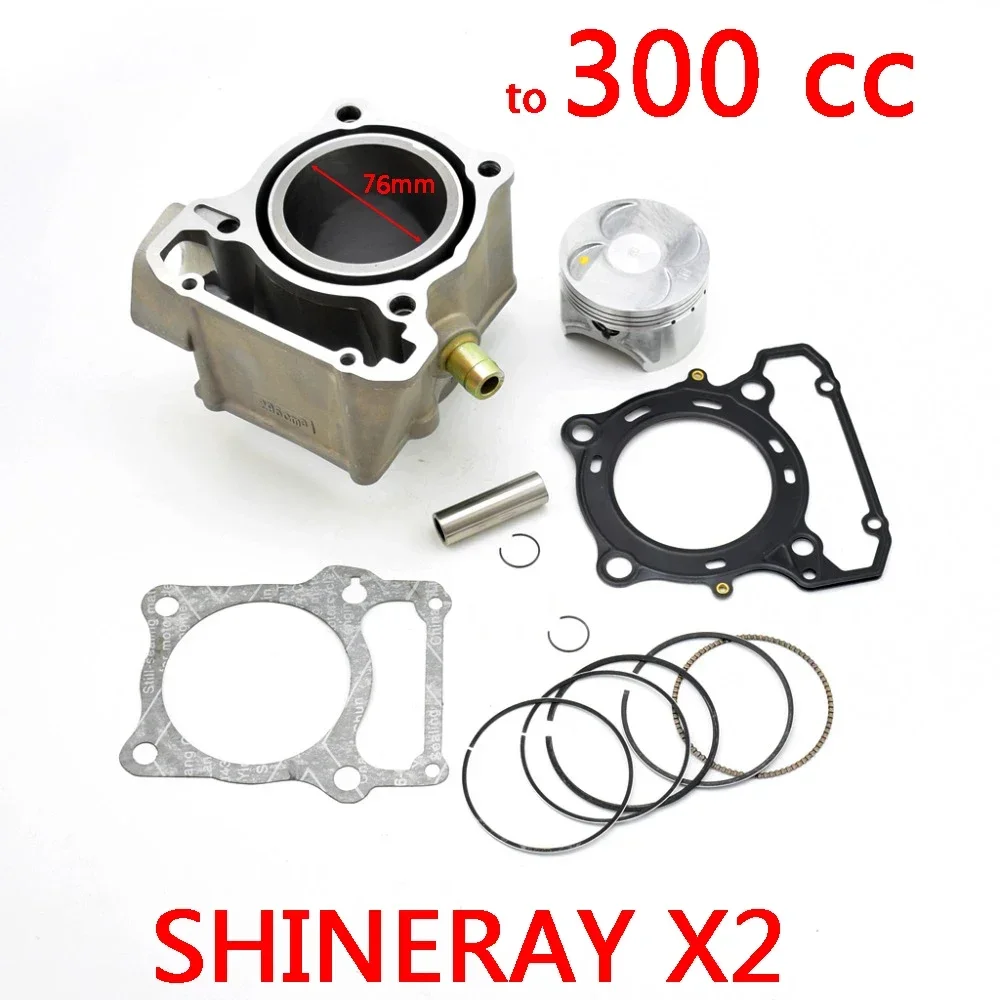 SHINERAY X2 X2X XY250GY 250cc 300cc Engine Cylinder Block Piston 76mm Ring Gasket Modified CB250 CB300 XY250GY-2B-3 Accessories