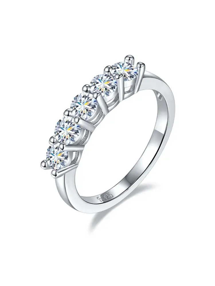 Women's 925 Sterling Silver Sparkling Classic Zircon Ring