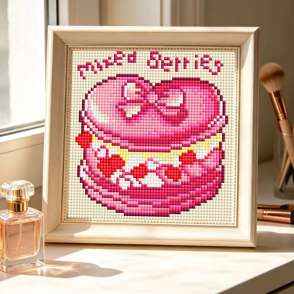 HOMFUN New Cute Diamond Painting "Cute Dessert Cake" Full Square Resin Drill Diy 5d Diamond Embroidery Picture Rhinestone Art - view 3