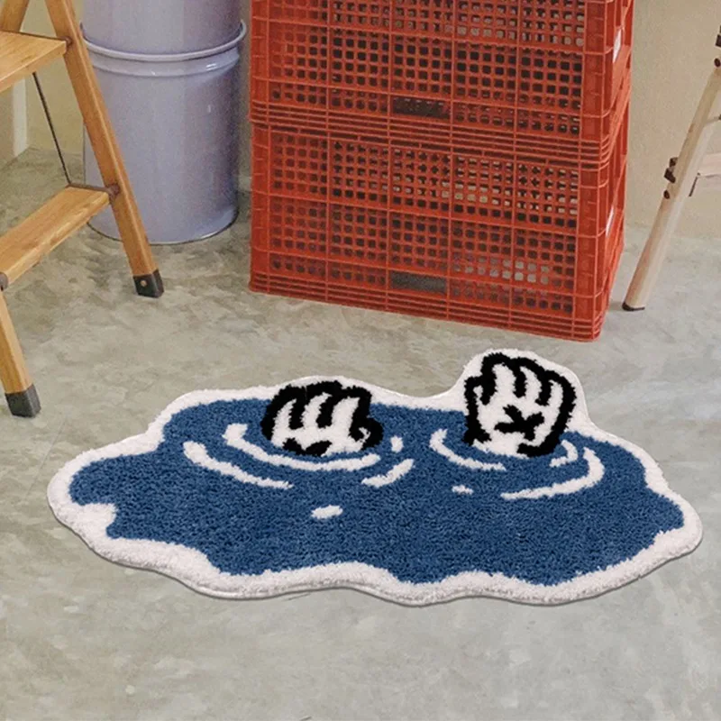 

Cute Thick Foot Mat Anti-Slip Carpet Soft Floor Mat Warm Bedside Anime Rug Bathroom Absorbent Carpet Living Room Decoration