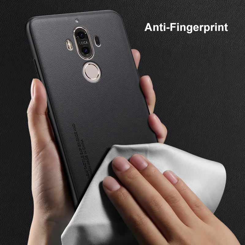 Luxury PU Leather Case For Huawei Mate 9 Back Cover Matte Silicone Shockproof Full Protection Phone Case For Huawei Mate9 Coque