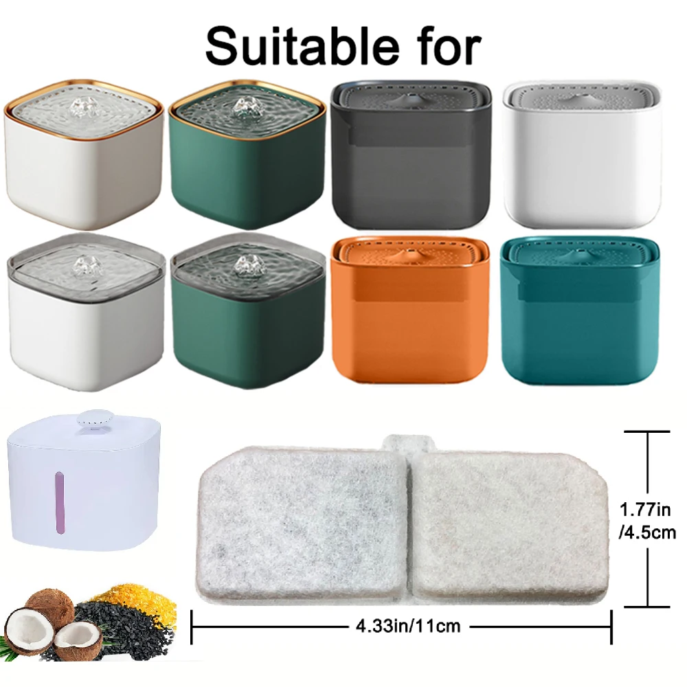 Cat Water Fountain Filter Replacement Filters , Activated Carbon filter for Pet Drinking Water Fountain Cats Water Dispenser
