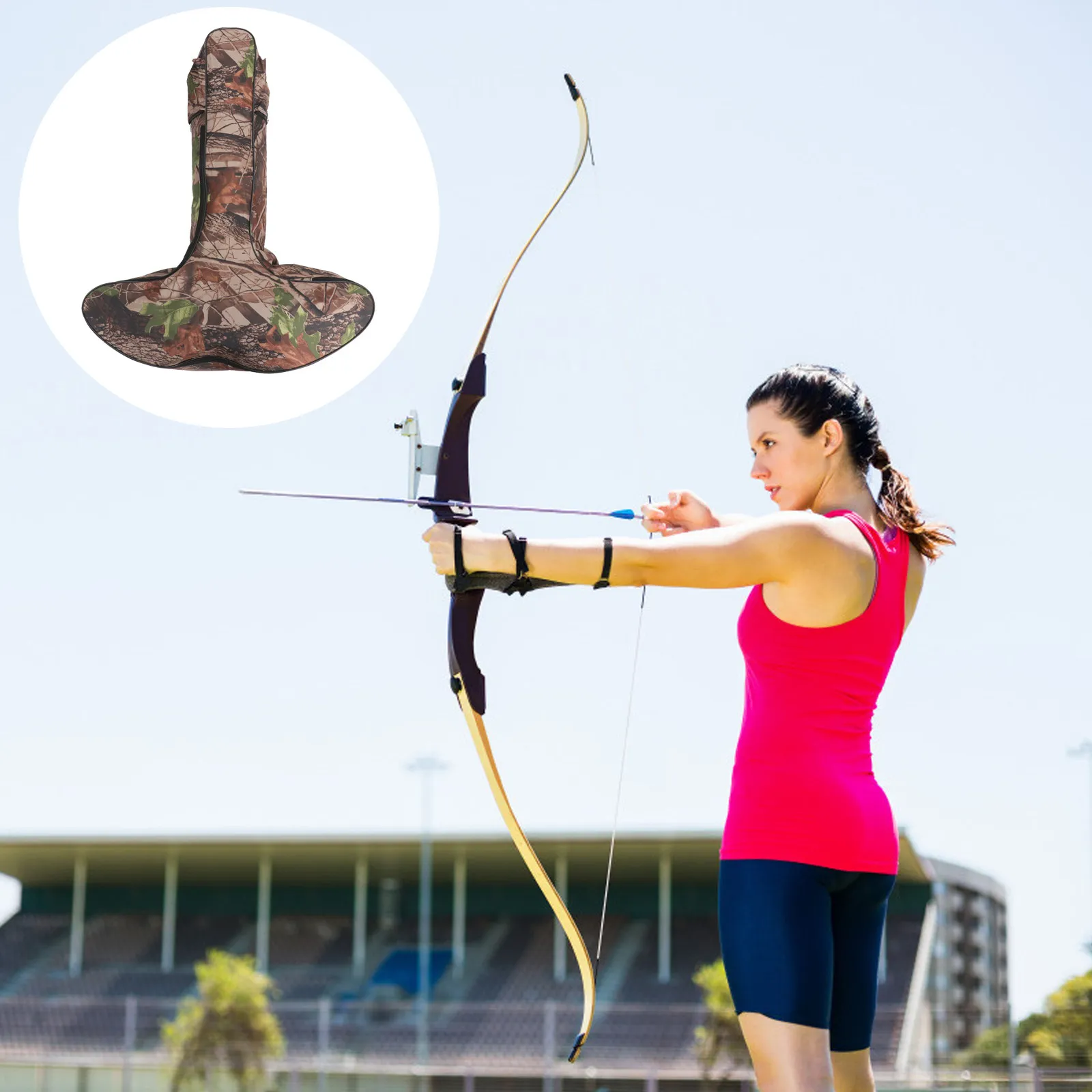 

Сумка-чехол для лука и стрел T-образной формы, регулируемая, для активного отдыха, мягкая, складная, большой вместимости