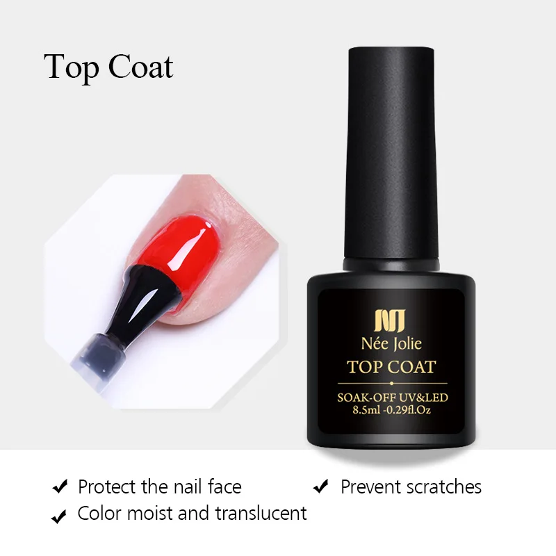 Sealing Shining Glamorous Professional Finish Easy Application No Need To Wipe Long-lasting Shine Long-lasting Gel Top Coat