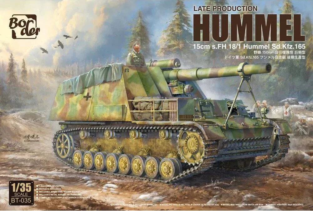 

Border Model Plastic Assembly Tank Model Kit BT-035 German Wild Bee Self Propelled Howitzer Post Type 1/35