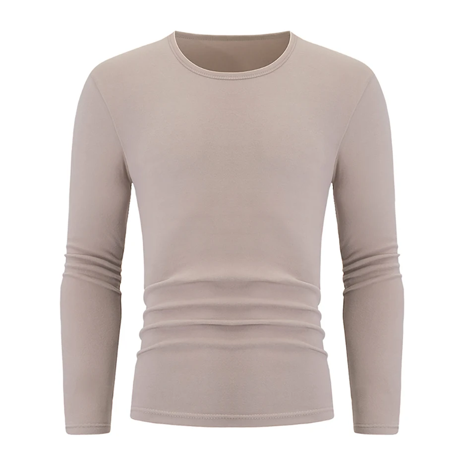 1/2/4-teiliges Set aus lässigen warmen Unterwäsche-Set für Herren und Teenager im Herbst/Winter, bequemes Sport-Langarmshirt mit dicker Basis – Detail 5