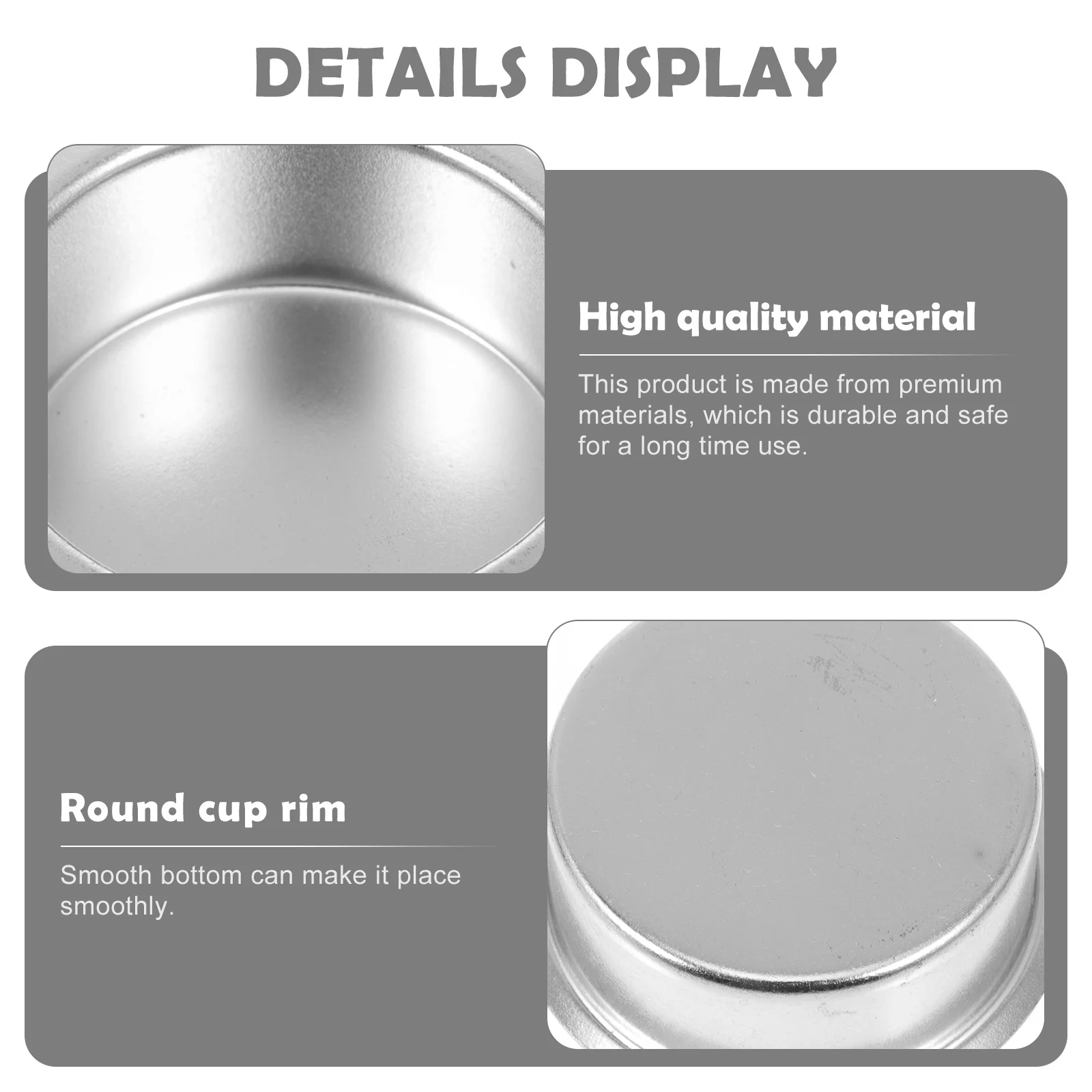 

4pcs Metal Cups Smooth Bottom For Diy Candles Mini Candleholders Holiday Party Decor Xmas Halloween Decoration