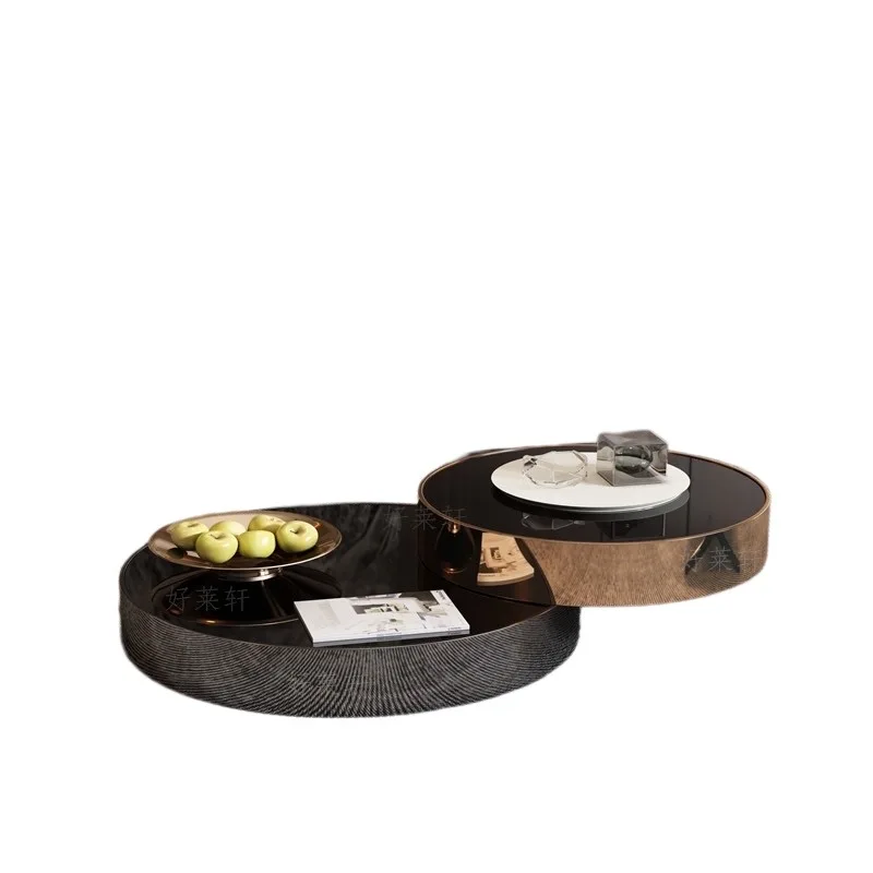 طاولات القهوة الذهبية الكلاسيكية المستديرة على الطراز الأوروبي طاولات القهوة الضيقة المصممة لغرفة المعيشة أثاث ميسا دي سنترو سالا للمنزل