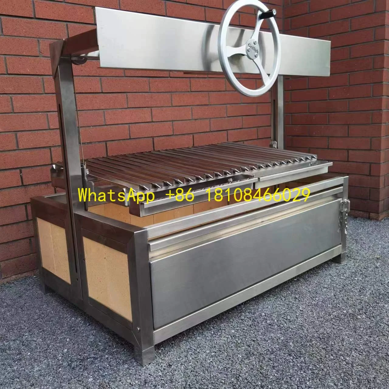 

Santa Maria Argentine Grill Argemtina Grill 40" New Charcoal Stainless Steel Adjustable Height Asado Parrilla BBQ Grill