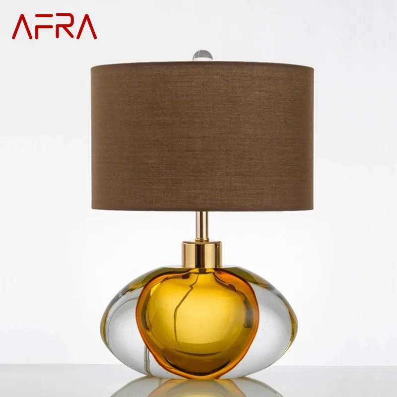 AFRA Nordic Modern Glaze Table Lamp Fashionable Art  Iiving Room Bedroom  Hotel LED Personality Originality Desk Light