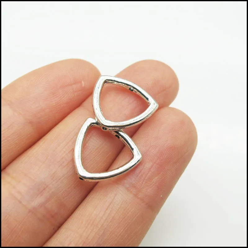 New Charms Tibetan Silver Color Round Triangle Spacer Frame Oval Tube Eye Spacer Beads DIY J014