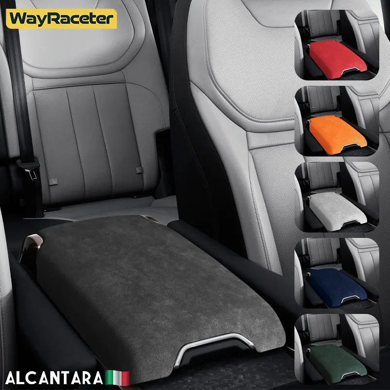 Alcantara Wrap ABS Car Armrest Box Storage Panel Trim Cover For Range Rover Sport 2023 2024 L461 SVR Interior Accessories