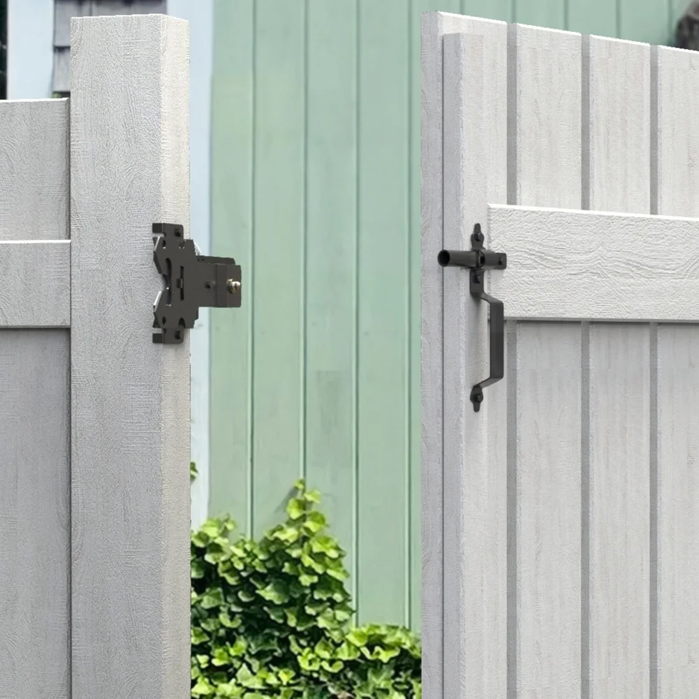 Carbon Steel For Garden Gate Latch with Reinforced Design for Fence and Door Security Weather Resistant Spray Coating
