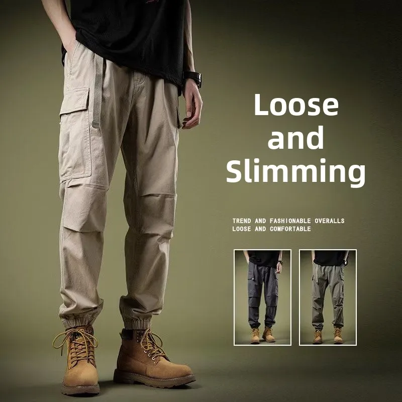 

Брюки для рабочей одежды American Sle, свободный крой, мужские весенне-осенние повседневные брюки для строительной площадки, износостойкие, для труда...