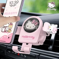 Hello Kitty teléfono móvil soporte para coche aromaterapia clip de ventilación de aire estante de navegación para coche soporte de ventosa coche fijo regalo de cumpleaños