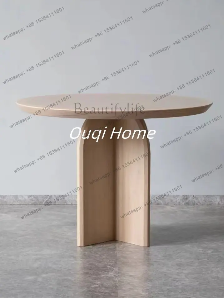 

Medieval style solid wood dining table minimalist log household dining table modern minimalist style