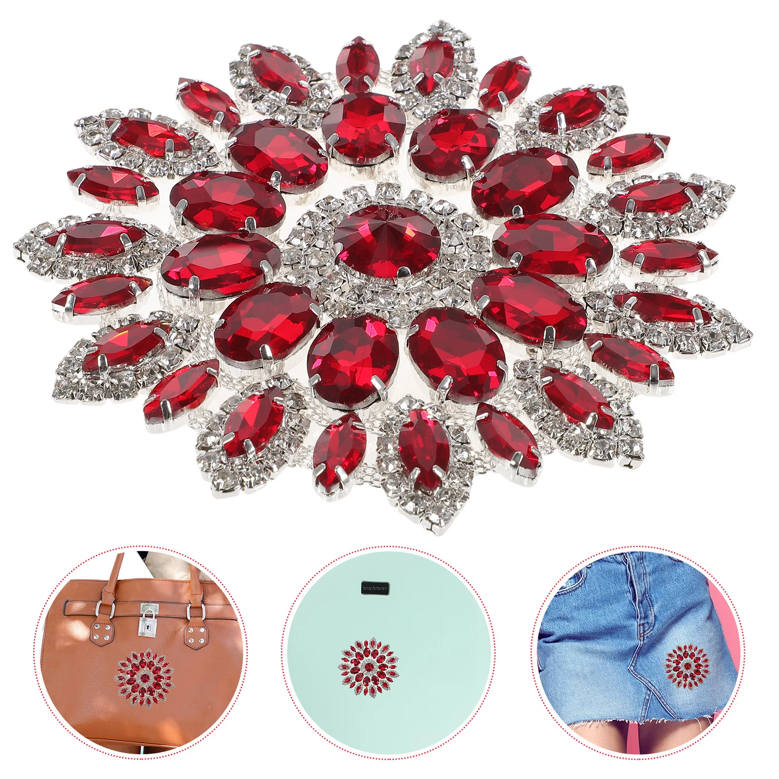

Diamond Chain Jewelry Rhinestone Applique Fabric Patch Gem Brooch Decorative Patches Brooches Rhinestones Miss