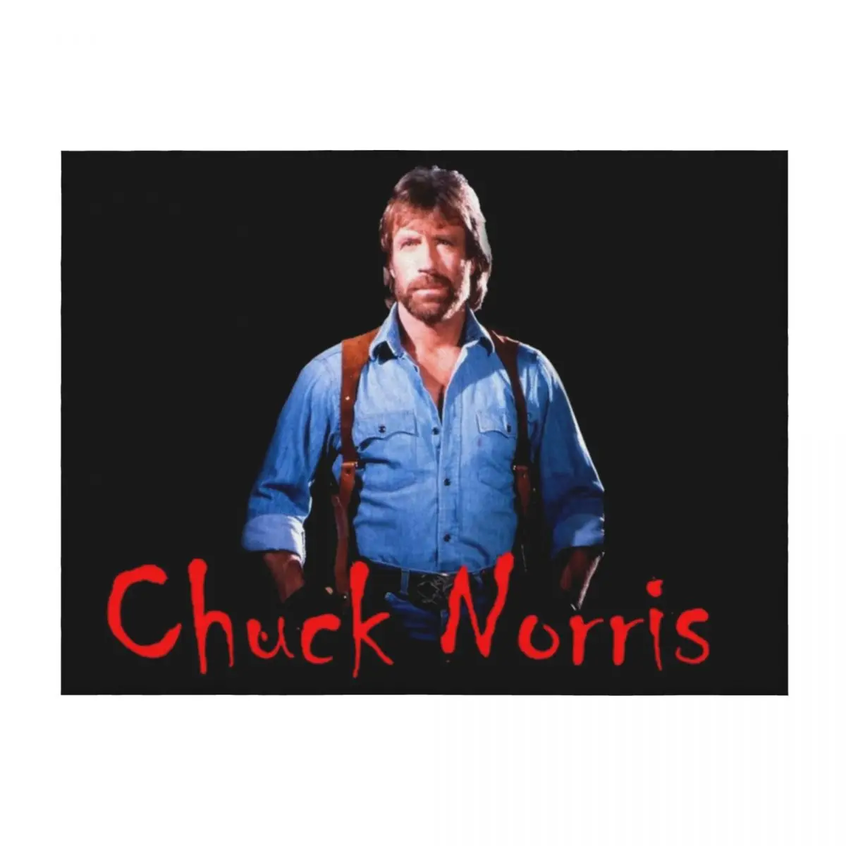 

Chuck Norris Action Holster Throw Blanket Warm bed plaid cosplay anime Designers Blankets